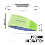 WRELS Anti-Slip Sports Headband Sweat Absorbing Headband Breathable Fitness Running Hair Band Quick Dry Elastic Cycling Hairband