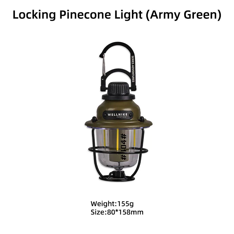 WELLHIKE Outdoor Lighting Camping Lights Pinecone Light LED Multifunction Ambient Light Tent Canopy Flashlight