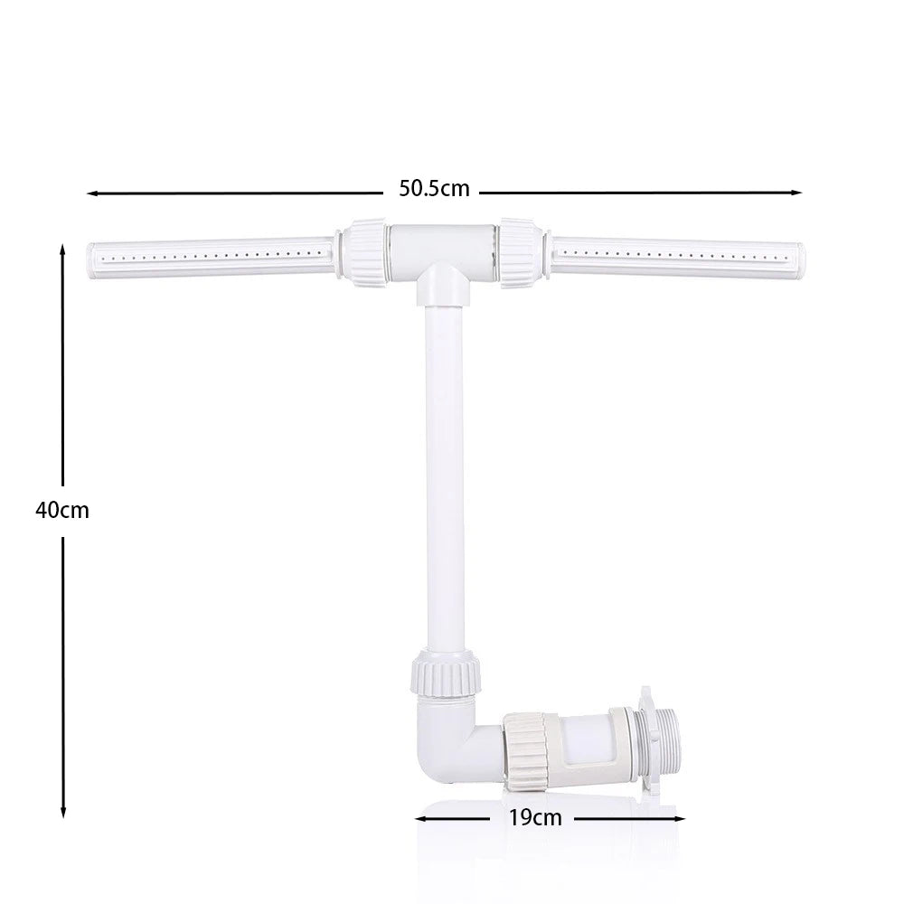 Adjustable Dual Spray Waterfall Fountain Swimming Pool Sprinkler Creative Sprayer with Fountain Bracket