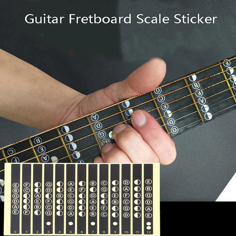 NEW Guitar Fretboard Notes Map Labels Stickers Fingerboard for 6 String Acoustic