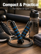 Steel Wire Speed Jump Rope, Adjustable Fitness Skipping Rope with Non-Slip Handles, Weighted Cardio Training Rope for Boxing, HIIT, Cross Training, Gym Workout, Home Exercise, Endurance, Agility and Daily Sports Practice