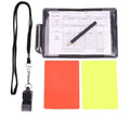 Referee Card Set, Scorebook Whistle Pencil Football Referee Red and Yellow Warning Cards for Soccer Football Sports Games