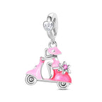 Fashion 100% 925 Silver Red Motorcycle Sports Car SUV Bus Charms Beads For Women Fit DIY Pan Bracelets Party Birthday Jewelry