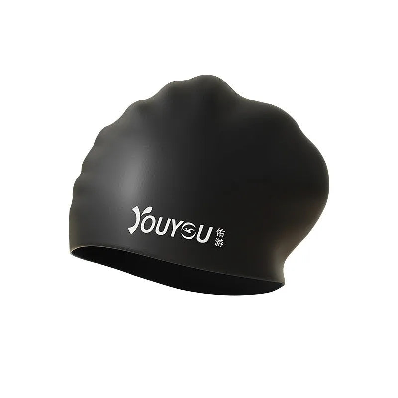 Swimming Cap Silicone High Quality Waterproof Swim Hat for  Adult Solid Color Ears Protection Swim Equipment High Elasticity Cap