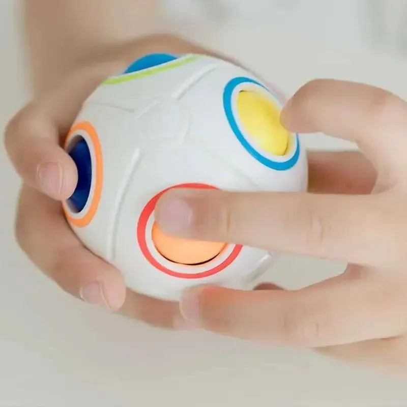 Magic Rainbow Ball Early Education Toy Puzzle Thinking Training Intelligence Brain Football Cube