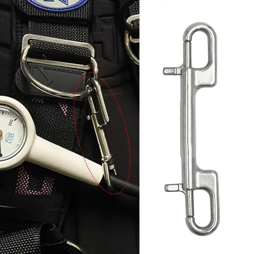 316 Stainless Steel Swivel Eye Bolt Spring Snap Hook Double Head Hook Marine Diving D Ring Snap Hooks With Swivel