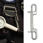 316 Stainless Steel Swivel Eye Bolt Spring Snap Hook Double Head Hook Marine Diving D Ring Snap Hooks With Swivel