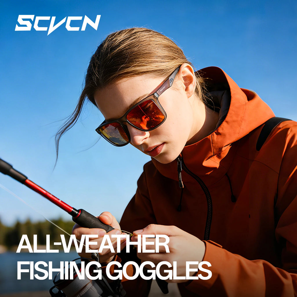 SCVCN New Outdoor Polarized Sunglasses Bike Cycling Glasses UV400 Sports Running Fishing Protection Eyewear Road Bicycle Goggles