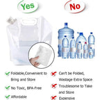 5L Portable Water Bag Folding Bucket Storage Water Container Jug Bottle Pouch Outdoor Sports Travel Camping Supplies with Handle