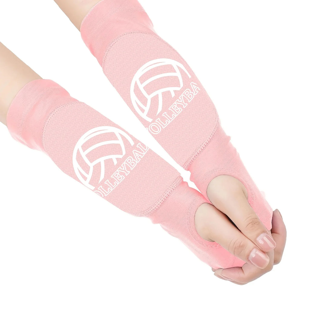 Girls Volleyball Arm Sleeves, 1 Pair Padded Volleyball Passing Sleeves with Foam Protection, Volley Ball Arm Protector for Youth