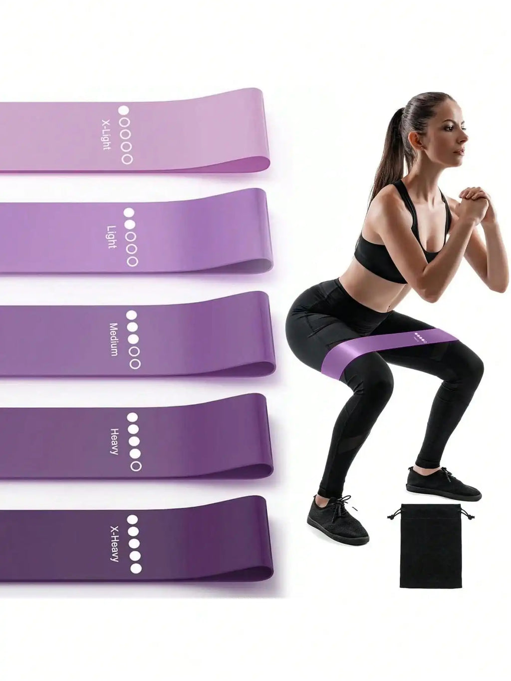 Unisex Resistance Bands Set for Beginners Elastic Stretch Bands for Physical Exercise Yoga Pilates Training And Holiday Gifts