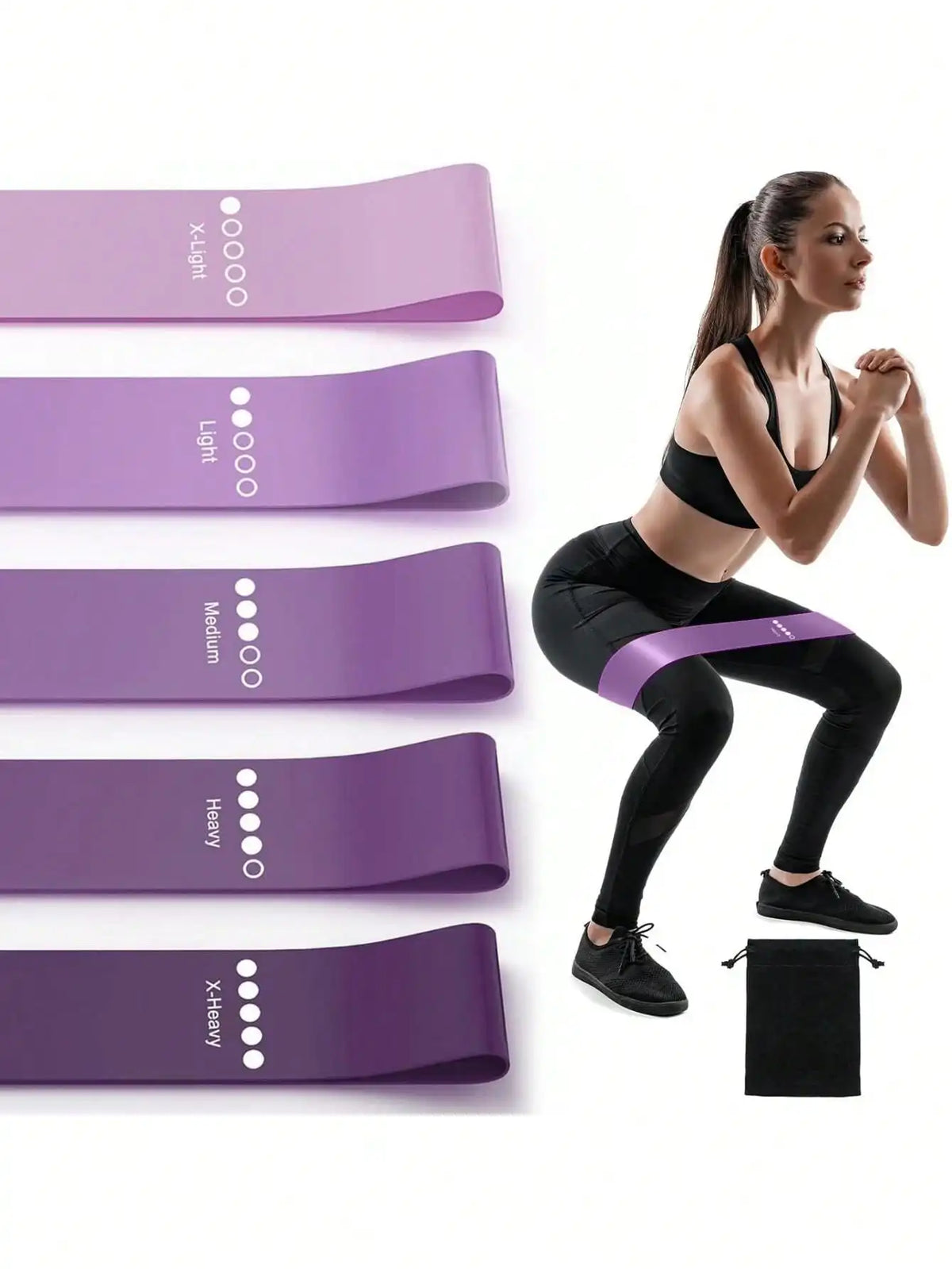 Unisex Resistance Bands Set for Beginners Elastic Stretch Bands for Physical Exercise Yoga Pilates Training And Holiday Gifts