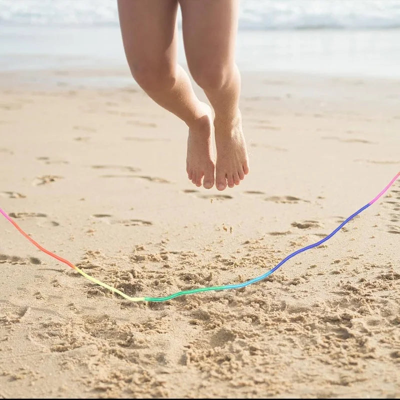 Thickened Extended Wooden Colorful Jump Rope Adjustable Sports Fitness Hot Selling Toys and Gifts Random Color