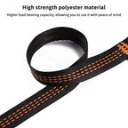 New-2Pcs Special Reinforced Polyester Straps 5Ring High Load-Bearing Barbed Hammock Straps For Outdoor Camping Hammock Straps