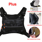 Front Chest Bag Camping Vest Backpack for Men Women Running Tactical Pack Sports Outdoor Cycling Running Fishing Travel Rig Bag