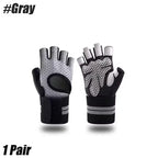 Men's and Women's Half Finger Cycling Gloves Anti Slip and Breathable Cycling Accessories Gym Exercise Wristband Gloves