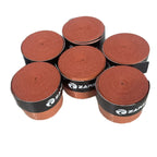 6Pcs Retro Brown Non-slip Overgrips Tennis Grip Tape Sweatband Over Grip Badminton Grips Wrap For Racket Handle Tennis Accessory