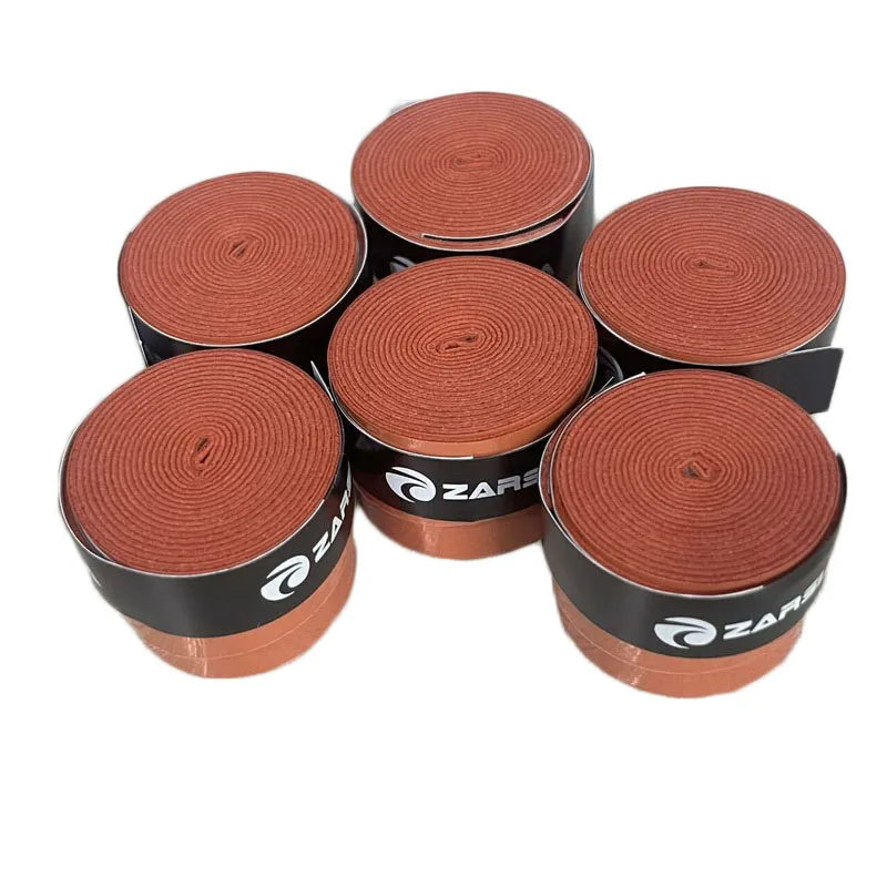 6Pcs Retro Brown Non-slip Overgrips Tennis Grip Tape Sweatband Over Grip Badminton Grips Wrap For Racket Handle Tennis Accessory