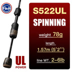 Seasir Stream Spining Baitcasting Fihsing Rods Ultralight Carbon Solid Wood Handle  Fuji A+O 40T Carbon Cloth  Lure Weight 1-10g