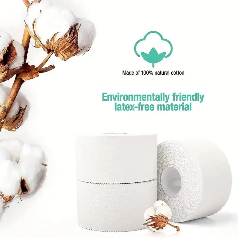 YITAPE 1 Roll White Sports Tape Professional Athletic Trainer Tape Rigid Strapping Injury Wrap for Wrist Ankle Knee First Aid