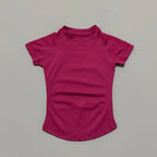 NCOYOE Gym Tank Top Women Short Sleeve Seamless Yoga Top Sports Breathable Slim Fit Workout Shirts Running Fitness Activewear
