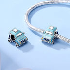 Fashion 100% 925 Silver Red Motorcycle Sports Car SUV Bus Charms Beads For Women Fit DIY Pan Bracelets Party Birthday Jewelry
