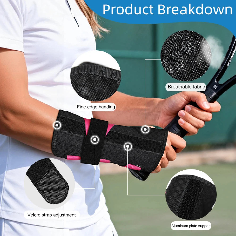 1PCS Carpal Tunnel Wrist Brace – Night Support with 2 Metal Splints,Adjustable Hand Stabilizer for Pain Relief  – Fits Both Hand