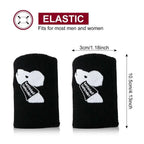 1Pair Cotton Kettlebell Wrist Guard Sweat-absorbing Black Wrist Guard Protector Comfortable 1Pair Protecting the wrist