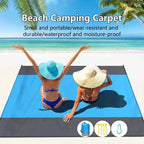 200*210cm Sandproof Waterproof Beach Mat, Portable Lightweight Picnic Camping Blanket for Travel Hiking Outdoor Sports