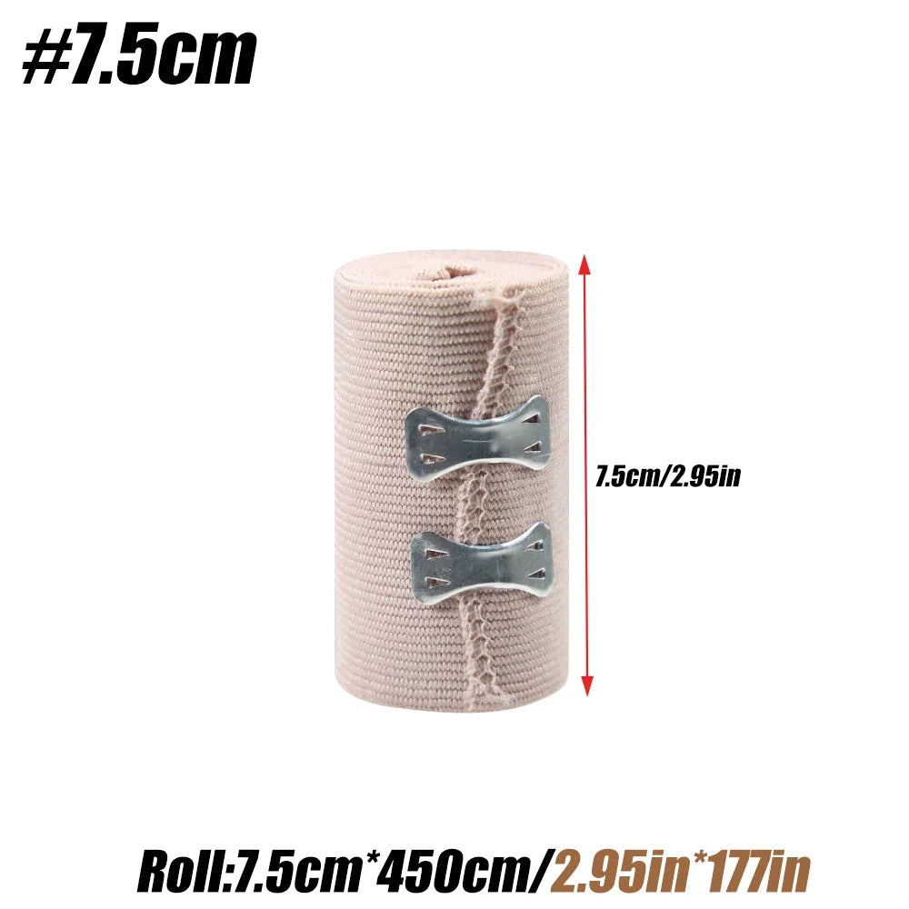 1 Roll Premium Elastic Bandage Wrap,Cotton Latex Free Compression Bandage Wrap with Self-Closure,Support & First Aid for Sports