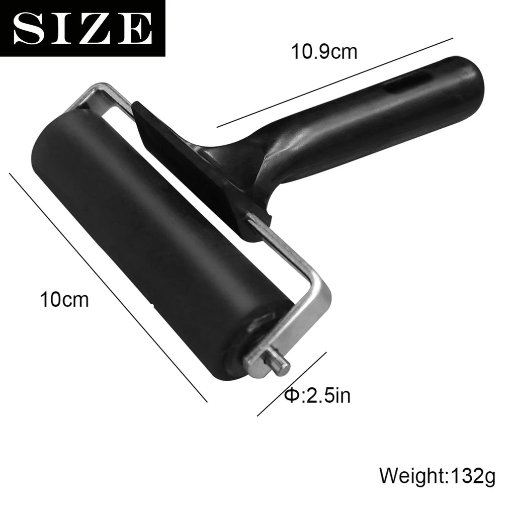 100mm Rubber Pressure Roller Install Tool Stamping Bearing Art Craft Wall Painting Car Soundproofing for Boat Decking to Install