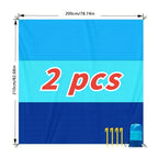 Extra Large Size Beach Blanket with Stakes & Bag Lightweight Waterproof Camping Mat Quick-Dry Picnic Blanket for Outdoor Travel