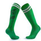 Loogdeel 1Pair 26-45 Kids Soccer Compression Sports Socks Stretchy Knee High Tube Socks Men Women Teens Football Athletic Socks