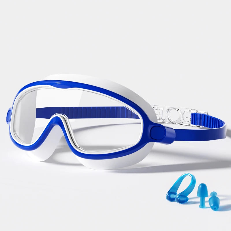 Swim Goggles, Waterproof Anti-Fog Anti-UV Wide View Swimming Goggles for Kids 3-14