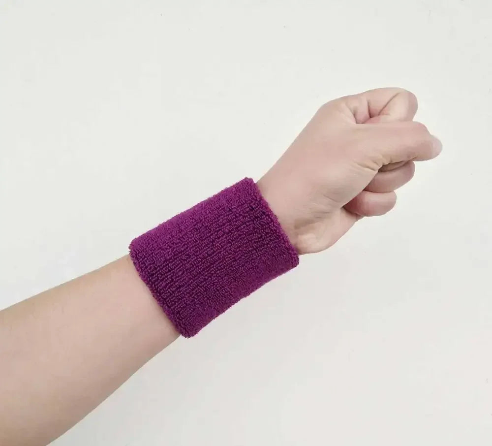 L XL Wristband Sport Sweatband Hand Band Sweat Wrist Support Brace Wrap Guards for Gym Volleyball Basketball Tennis Wrist Band