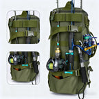 Multifunctional Fishing Backpack Tackle Bag with Rod Holders Fish Equipment Storage Waterproof Wear-resistant Outdoor Sports Bag