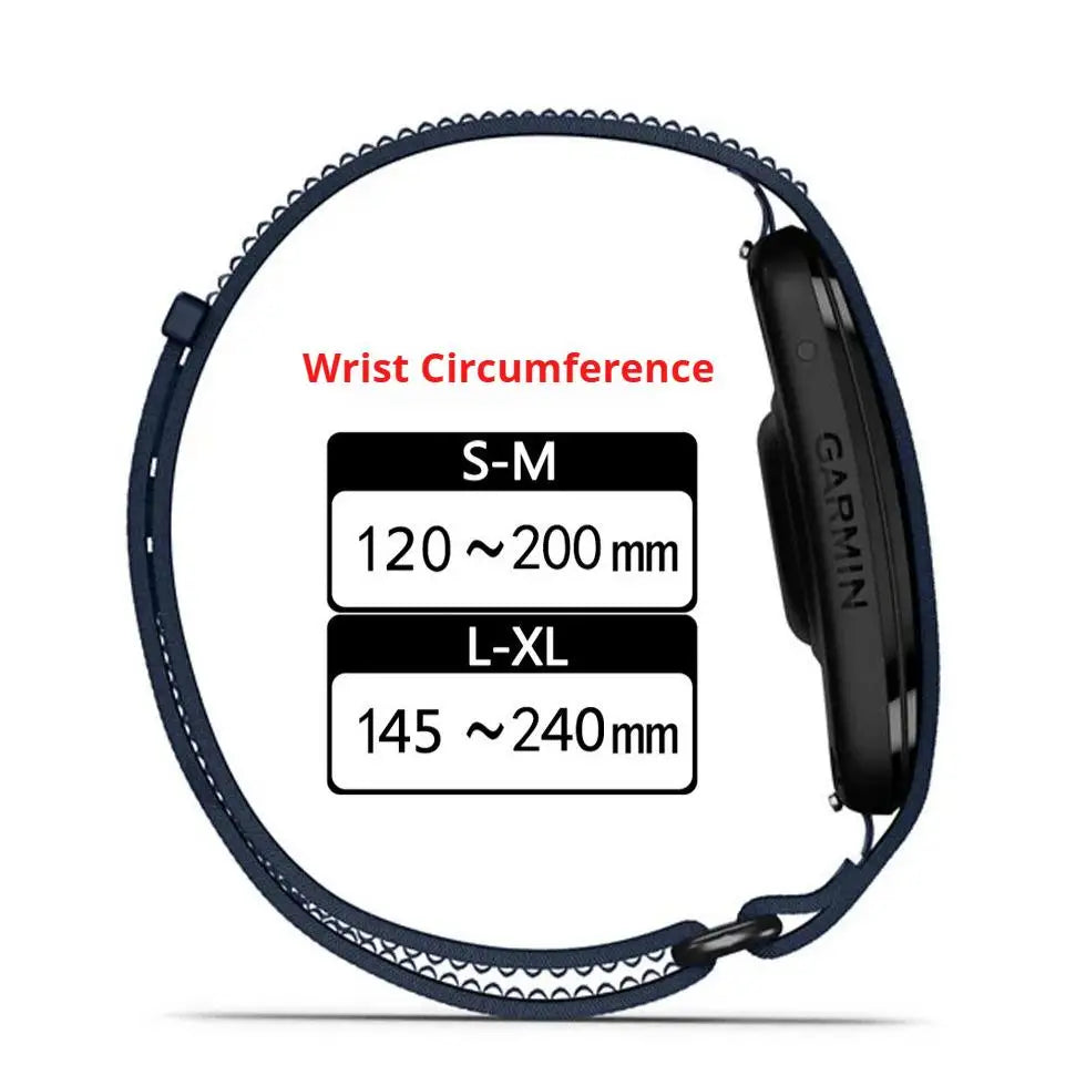 Nylon Strap for Garmin CIRQA Smart Band Sports Fitness Tracker Adjustable Loop Woven Straps Wristband for Men & Women