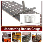 Miwayer Multispec Radius Gauge 9Pcs Set, Handy Under String Measuring Tools for Guitar Fretboard Radius Calibration