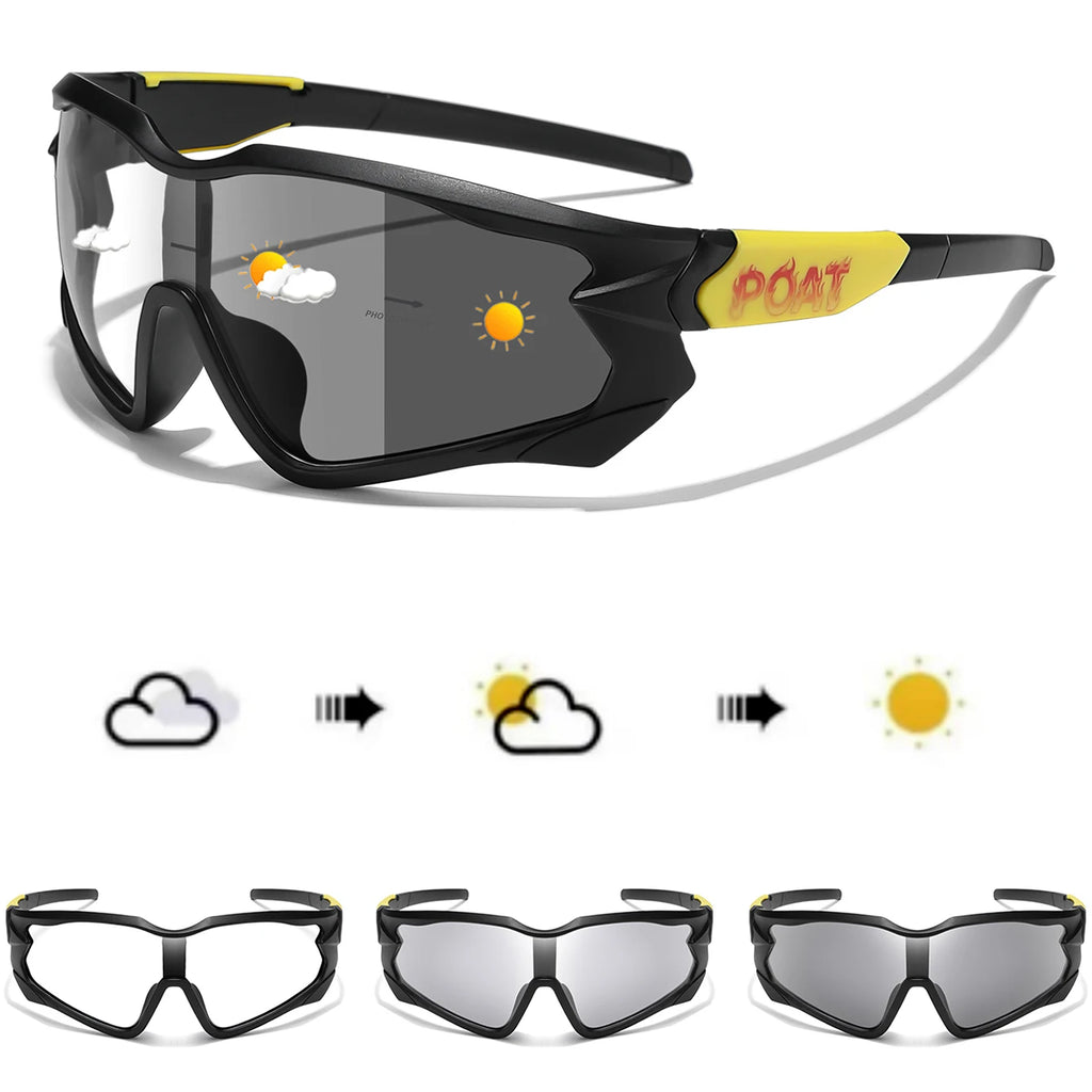 POAT Brand New Style Photochromic Sunglasses Sports Men Women MTB Bike Bicycle Eyewear Cycling Fishing Running Glasses