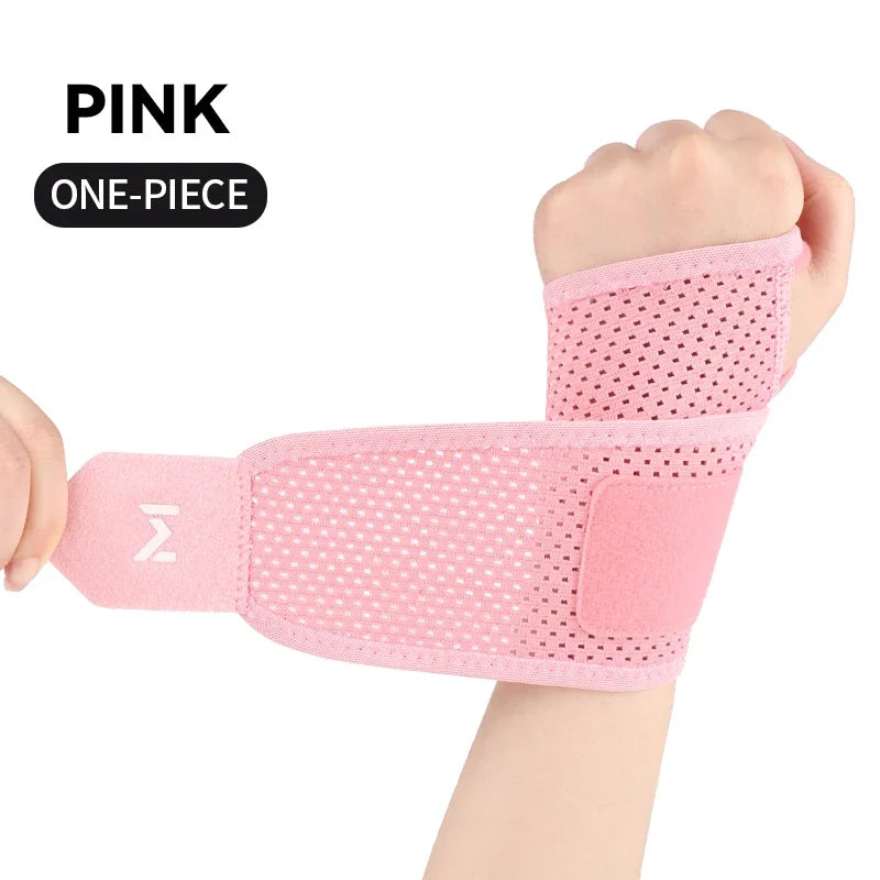 1/2PCS Breathable Mesh Wrist Support Wrap, Compression Wrist Sleeve for Sprain Joint Pain Relief, Sports Injury Protection Brace