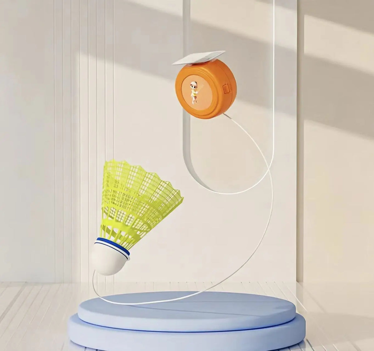 Automatic Badminton Trainer Solo Practice Rebounder Retractable with Adjustable Speed for All Skill Levels Home Office Use
