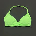 Sports Strappy Bra Yoga Underwear Women Gym Top Running Exercise Backless Bra High Support Active Wear Fitness Workout Halter