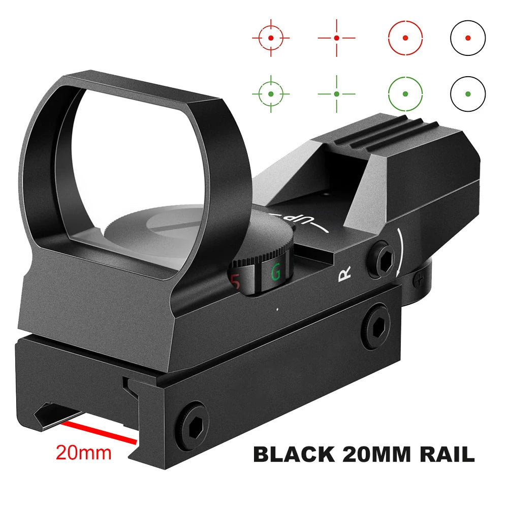 Tactical Red Green Dot Sight Scope Optics scope Red Dot Sight Hunting Optics Reflex Sight with 20mm Rail