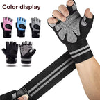 Men's and Women's Half Finger Cycling Gloves Anti Slip and Breathable Cycling Accessories Gym Exercise Wristband Gloves