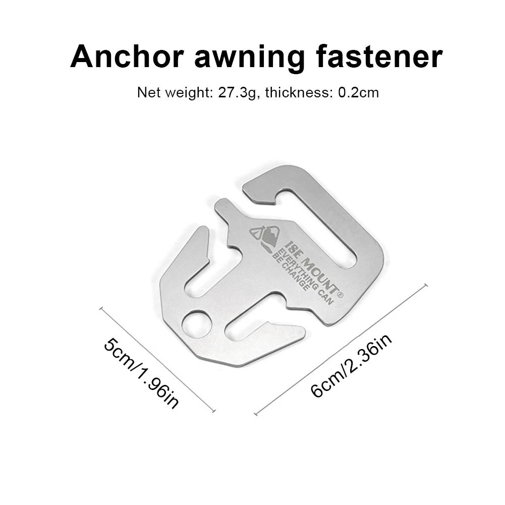 5/10Pcs Anchor Awning Fastener Stainless Steel Tight Rope Buckle Awning Canopy Fastener Camping Accessories