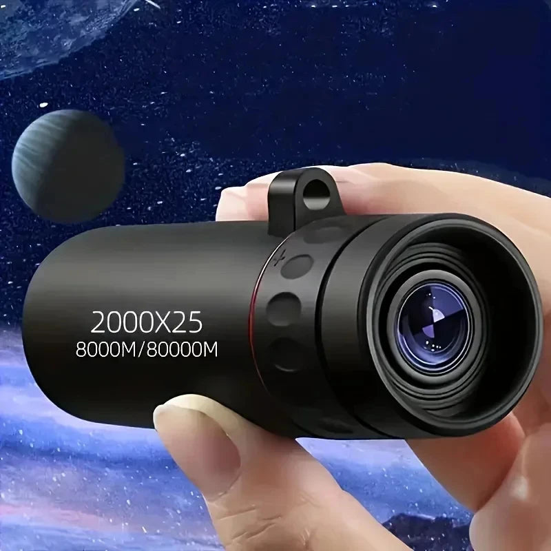 Mini Portable Monocular Telescope 8000M HD Long Range Observation Waterproof Anti Fog for Outdoor Camping Hiking
