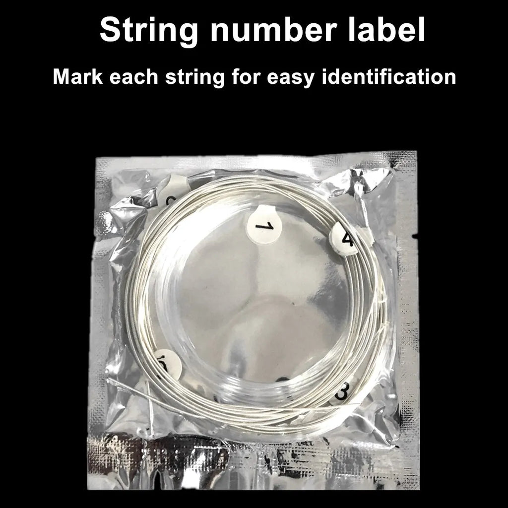Miwayer 6/12 pcs Classical Guitar Strings Set Plating Super Light Classic Guitar Clear Nylon Silver Strings Silver Plated Copper