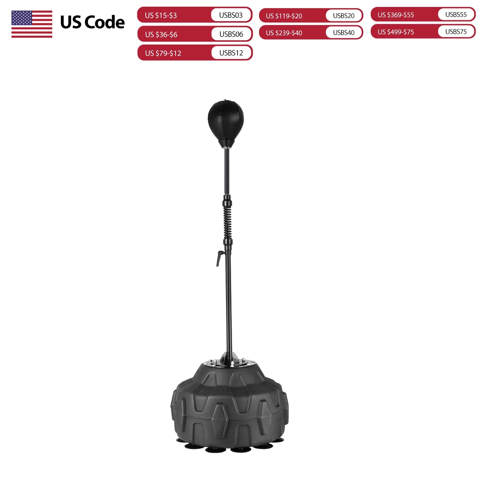 Reflex Speed Bag, Adjustable Height Boxing Reflex Ball 56 - 71in, Free Standing Base Punching Bag with Stand, Boxing Trainer for Home Gym Use, Adult and Child Vertical Venting Ball
