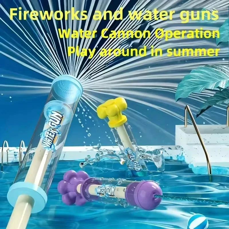 1pcs New Firework Fountain Water Gun - Super Soaker Squirt Gun Outdoor Water Balloon Battles Beach Party Drifting Adventure