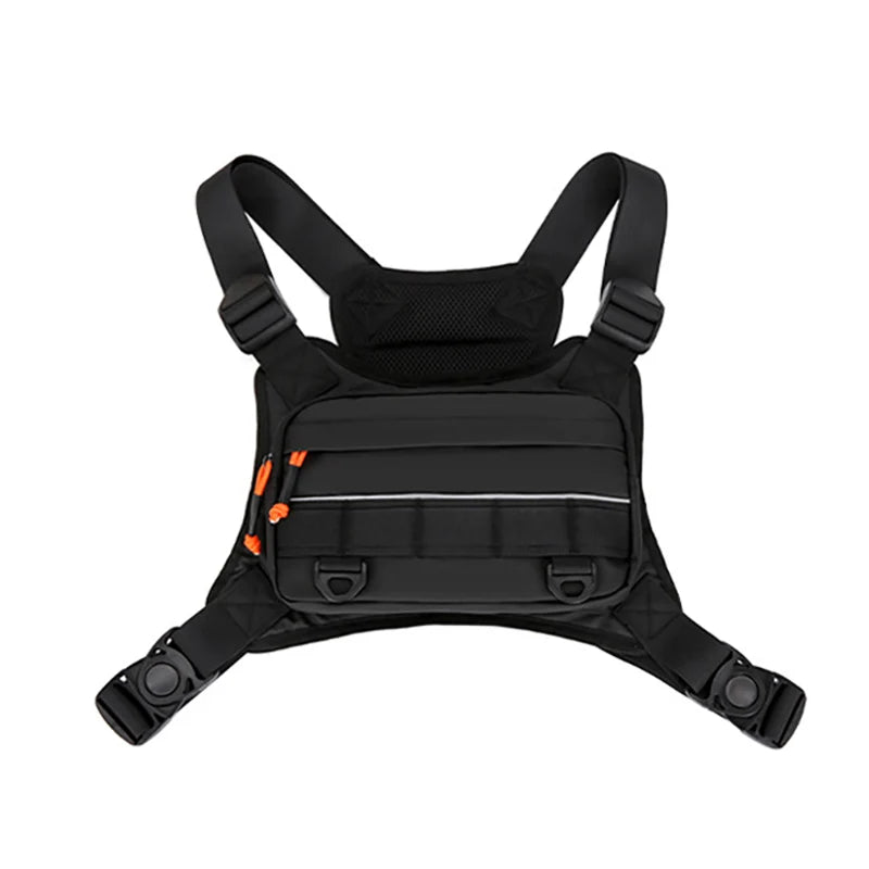 Front Chest Bag Camping Vest Backpack for Men Women Running Tactical Pack Sports Outdoor Cycling Running Fishing Travel Rig Bag